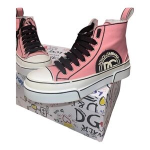 DOLCE & GABBANA

High-Top Marker Trim‎ Sneakers - Pink